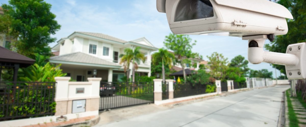 Cctv,Camera,With,House